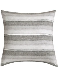 HiEnd Accents French Flax Linen Variegated Striped Euro Sham