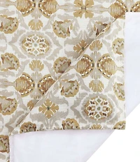 HiEnd Accents Andie Washed Linen Tuscan Marigold Medallion Pattern Floral Comforter Mini Set