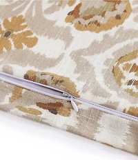 HiEnd Accents Andie Washed Linen Tuscan Marigold Medallion Pattern Floral Comforter Mini Set