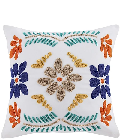 HiEnd Accents x Paseo Road Bonita Floral Embroidered Outdoor Pillow