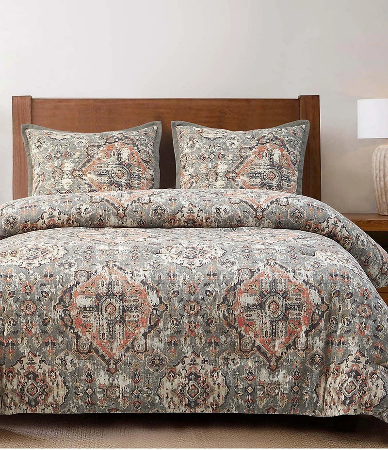 HiEnd Accents Carmen Medallion Print Comforter Mini Set