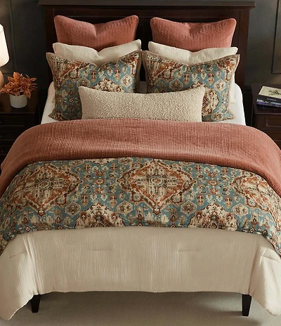 HiEnd Accents Carmen Vintage Inspired Kilim Textile Print Duvet Cover Mini Set