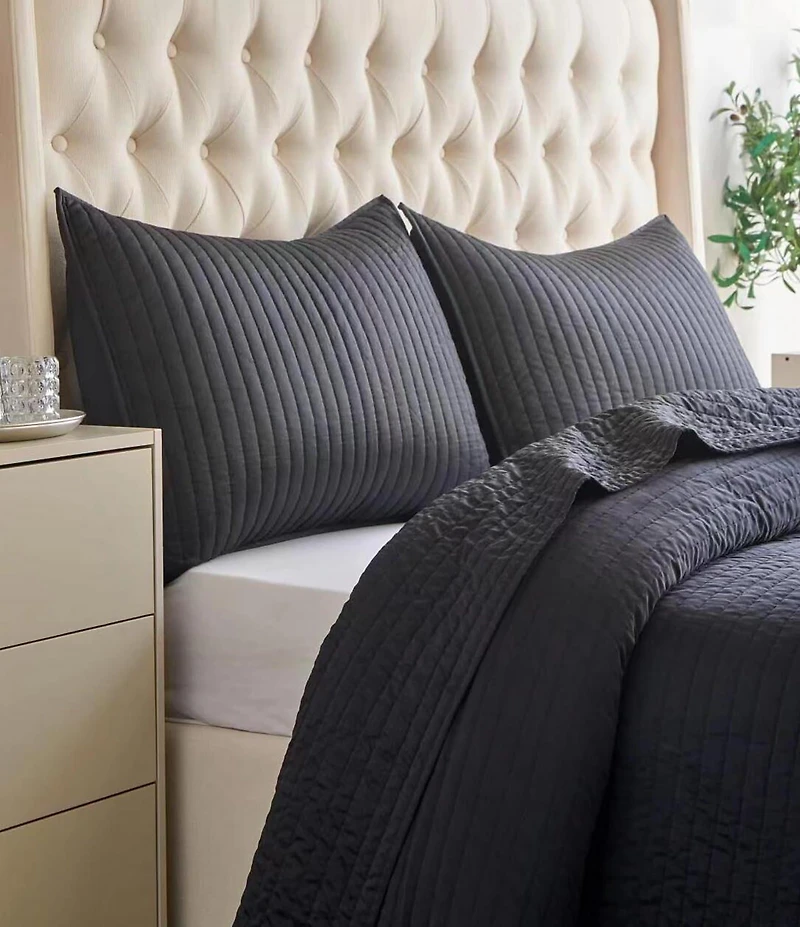 Indigo Hill by HiEnd Accents Channel Satin Quilt Mini Set