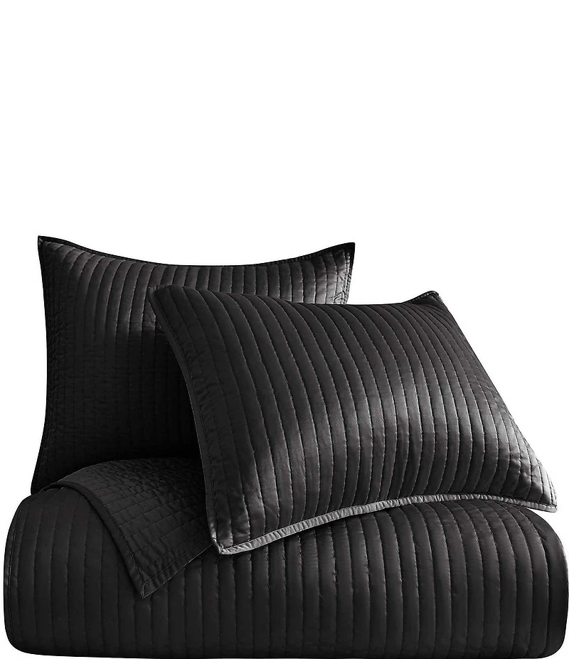 Indigo Hill by HiEnd Accents Channel Satin Quilt Mini Set