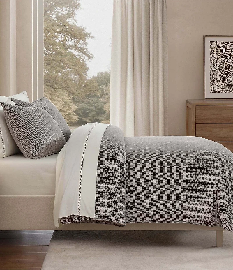 HiEnd Accents Chenille Herringbone Duvet Cover Mini Set