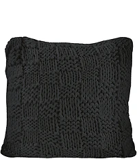 HiEnd Accents Cozy Check Pattern Knit Euro Sham