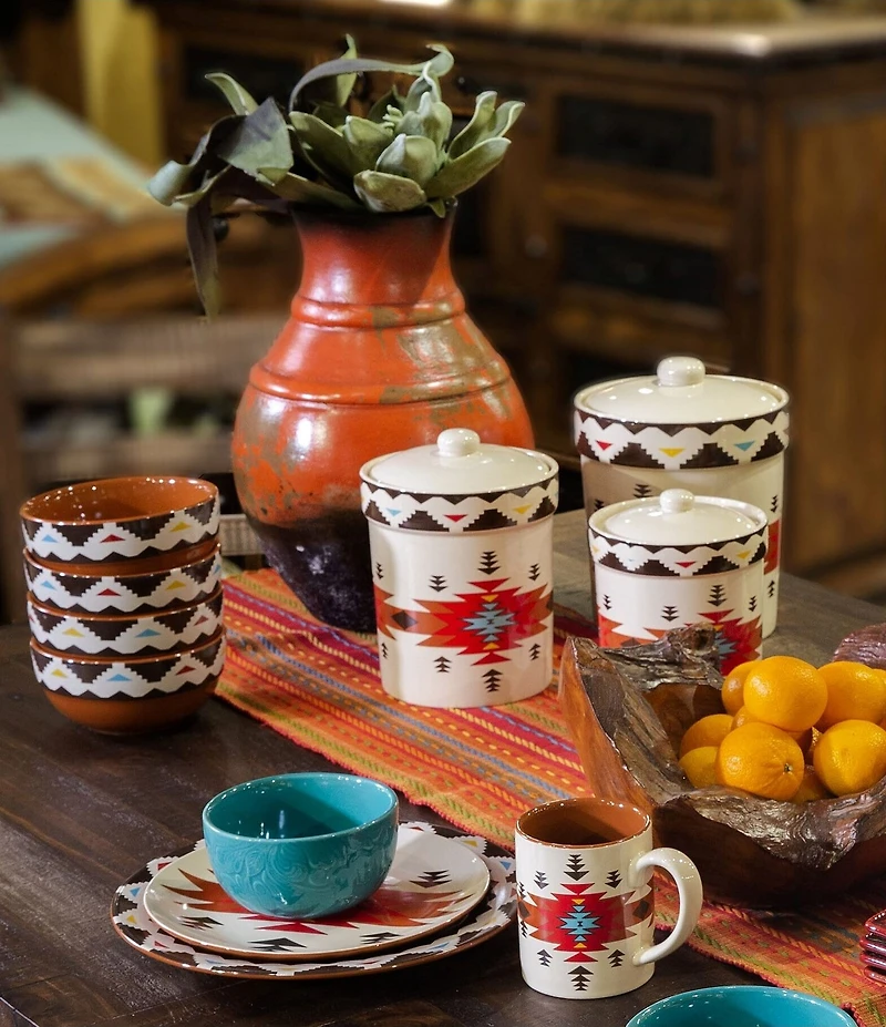 HiEnd Accents x Paseo Road Del Sol Southwestern16-Piece Dinnerware Set