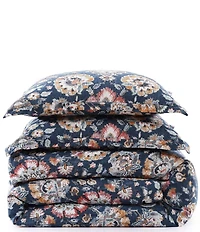 HiEnd Accents Derby Floral Washed Linen Duvet Cover Mini Set