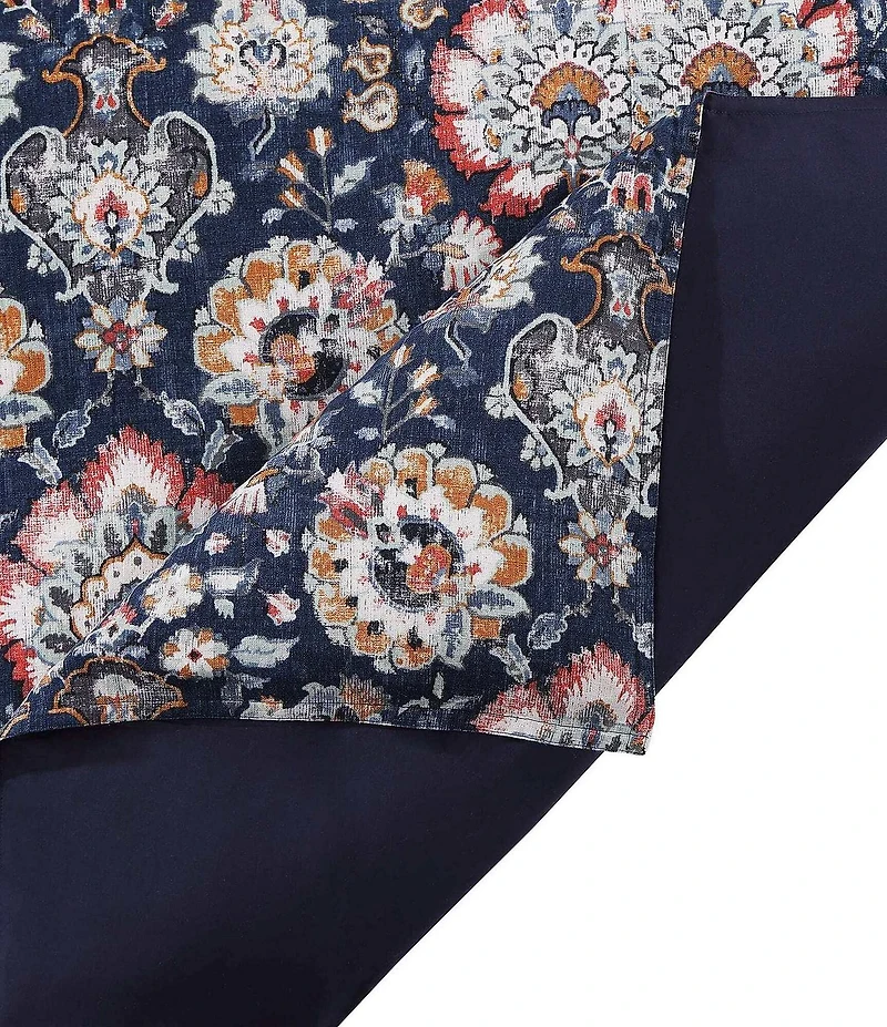 HiEnd Accents Derby Floral Washed Linen Duvet Cover Mini Set
