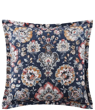 HiEnd Accents Derby Floral Washed Linen Euro Sham