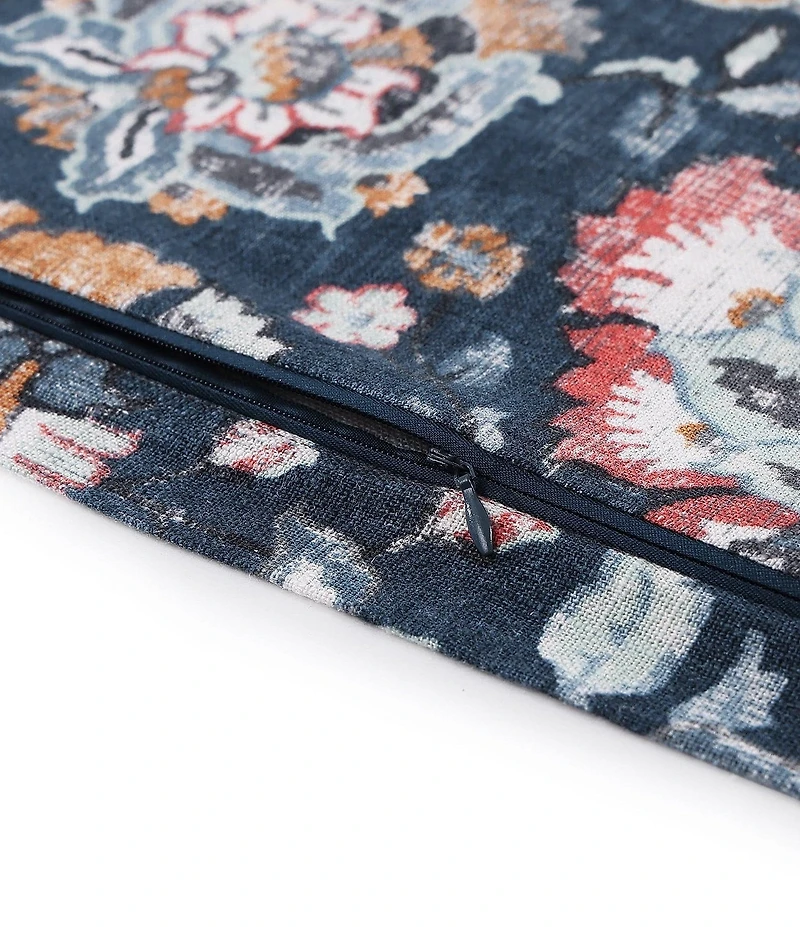 HiEnd Accents Derby Floral Washed Linen Euro Sham