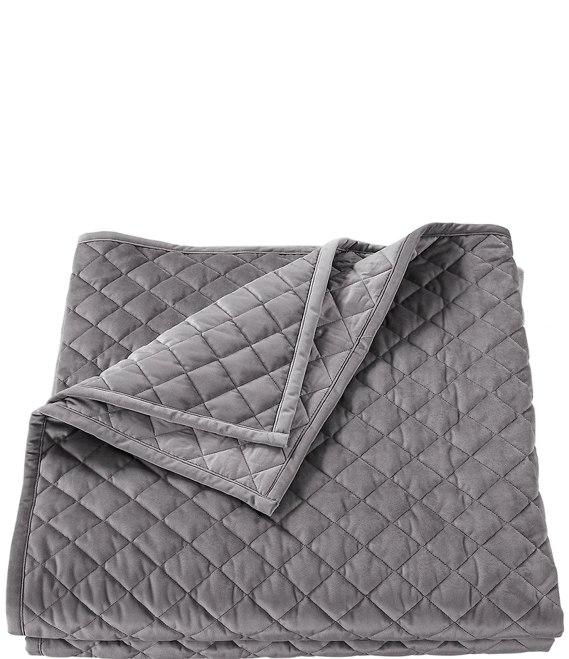 HiEnd Accents Diamond Pattern Velvet Quilt