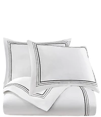 HiEnd Accents Embroidered Border Collection Duvet Cover Mini Set