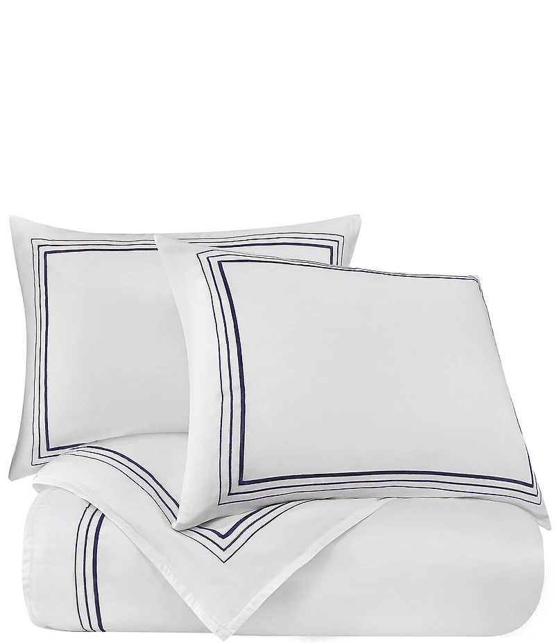 HiEnd Accents Embroidered Border Collection Duvet Cover Mini Set