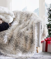 HiEnd Accents Ermine Oversized Ermine Double-Sided Plush Throw Blanket