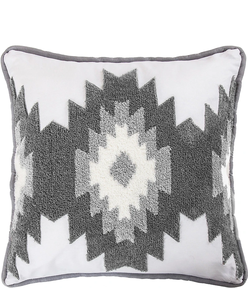 HiEnd Accents x Paseo Road Southwestern Free Spirit Crewel Embroidered Square Pillow