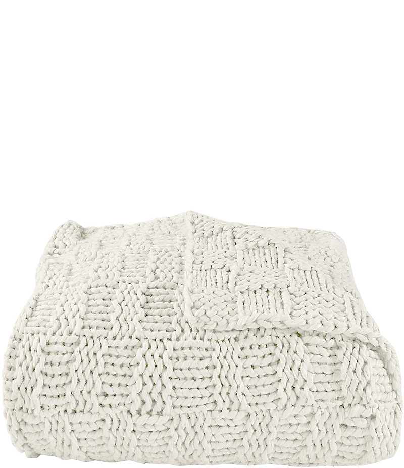 HiEnd Accents Hand Knitted Chess Throw Blanket