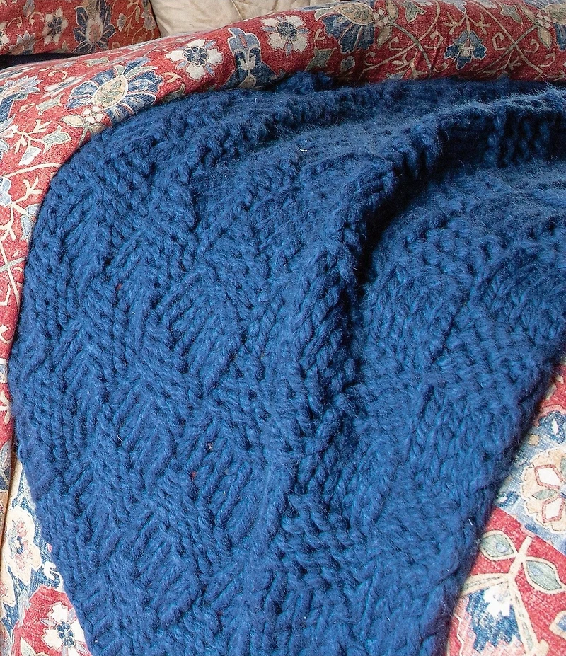HiEnd Accents Hand Knitted Chess Throw