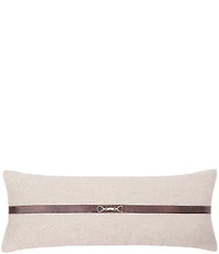 HiEnd Accents Herringbone Buckle Detailed Lumbar Pillow
