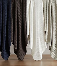 HiEnd Accents High Shine Satin Quatrefoil Embroidered Quilt