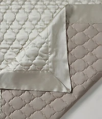 HiEnd Accents High Shine Satin Quatrefoil Embroidered Quilt Mini Set