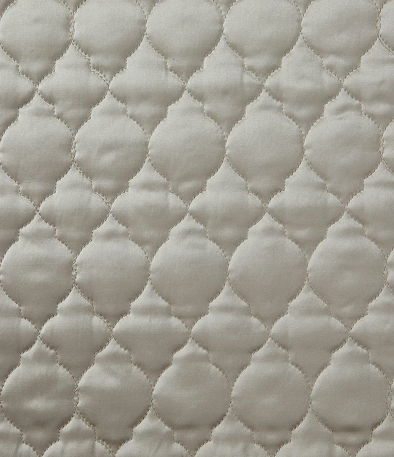 HiEnd Accents High Shine Satin Quatrefoil Embroidered Quilt Mini Set