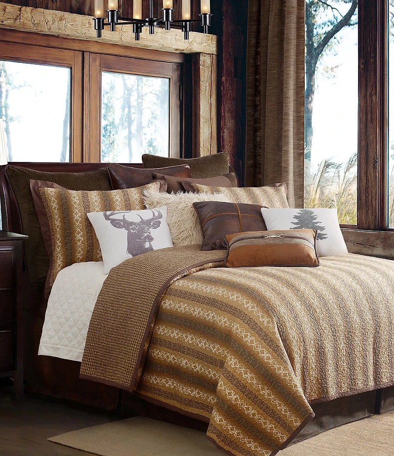 HiEnd Accents x Paseo Road Hill Country Vegan Leather Square Pillow