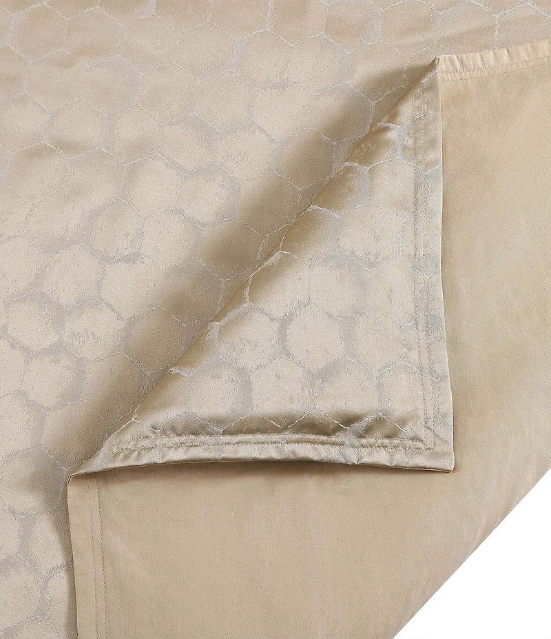 HiEnd Accents Honeycomb Jacquard Shimmering Comforter Mini Set