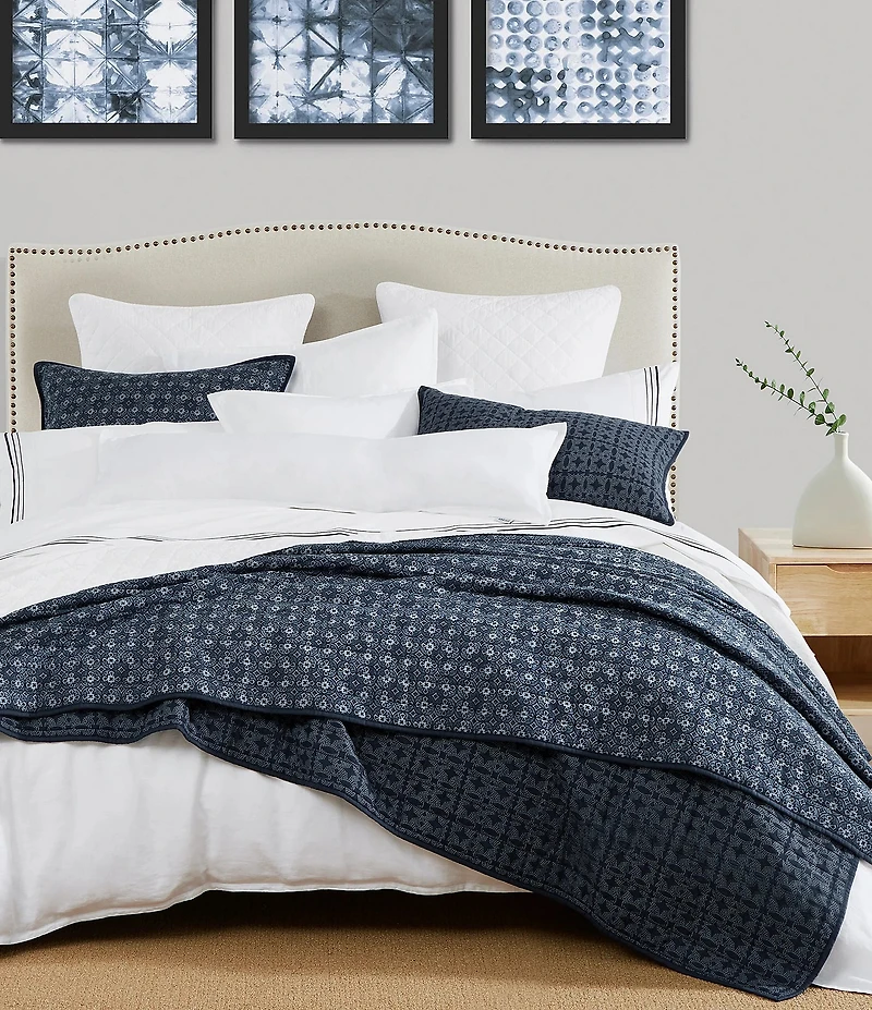 HiEnd Accents Indigo Collection Reversible Quilt Mini Set