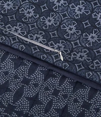 HiEnd Accents Indigo Collection Reversible Quilt Mini Set