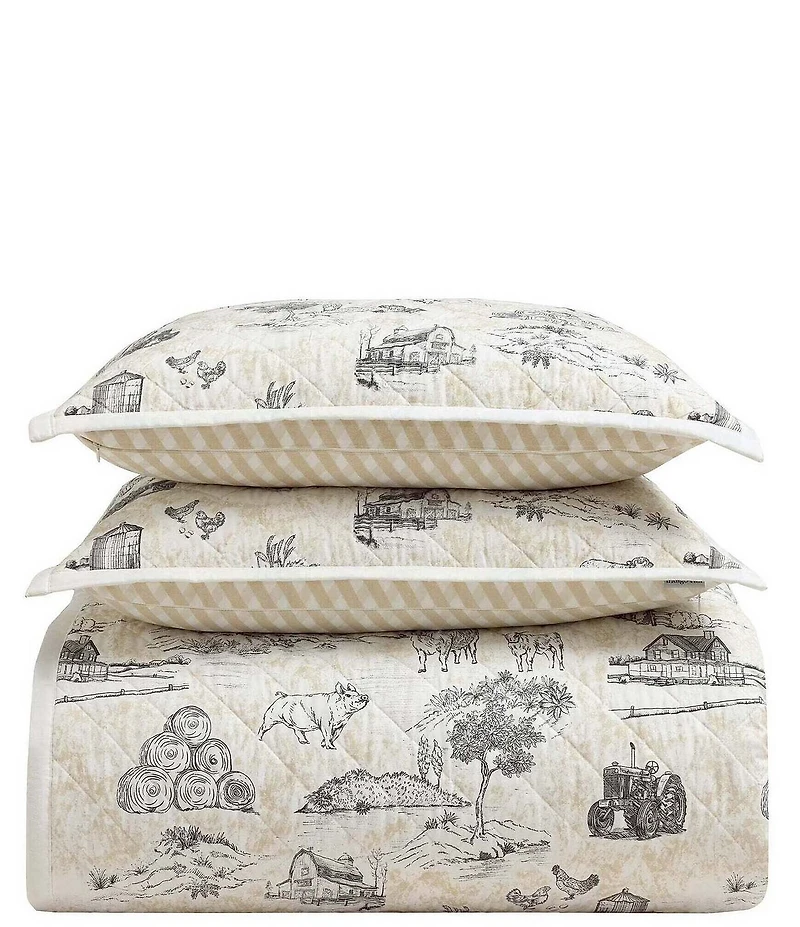 HiEnd Accents Indigo Hill by HiEnd Accents Farm Life Reversible Quilt Mini Set
