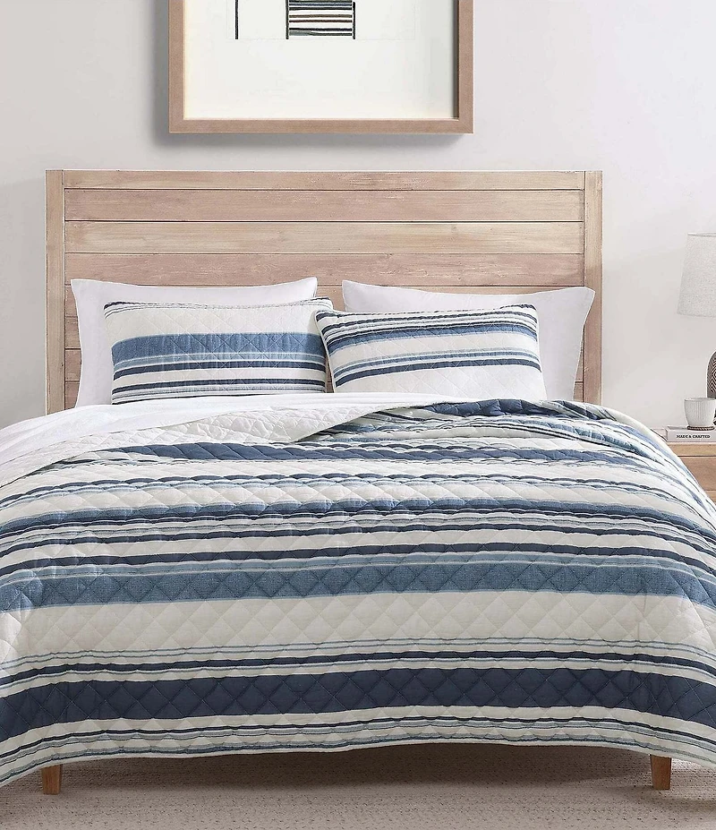 HiEnd Accents Indigo Hill Mystic Stripe Cotton Gauze Quilt Mini Set