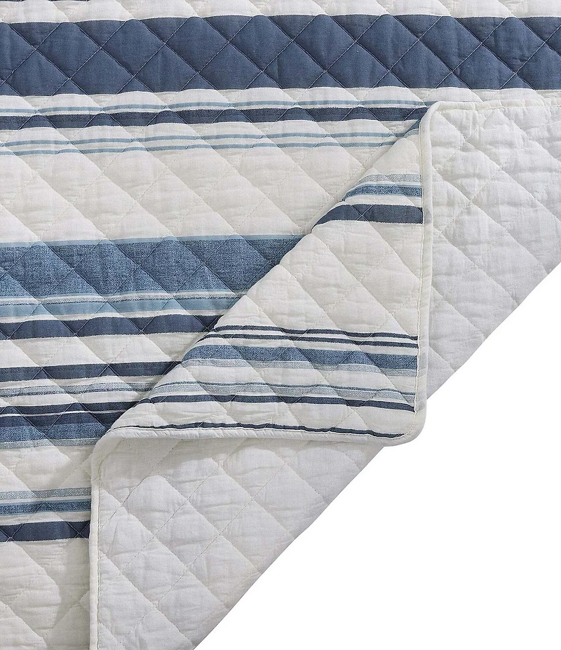 HiEnd Accents Indigo Hill Mystic Stripe Cotton Gauze Quilt Mini Set