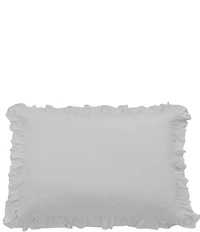 Hiend Accents Lily Collection Washed Linen Ruffled Dutch Euro Pillow