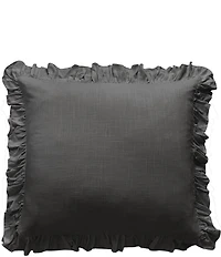 HiEnd Accents Lily Collection Washed Linen Ruffled Euro Sham