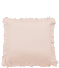 HiEnd Accents Lily Collection Washed Linen Ruffled Euro Sham