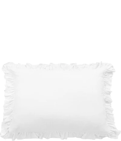HiEnd Accents Lily Washed Linen Ruffle Pillow Sham