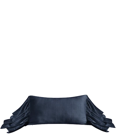 HiEnd Accents Luna Collection Luna Washed Linen Long Ruffled Pillow