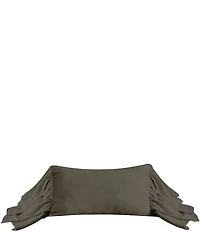 HiEnd Accents Luna Collection Luna Washed Linen Long Ruffled Pillow