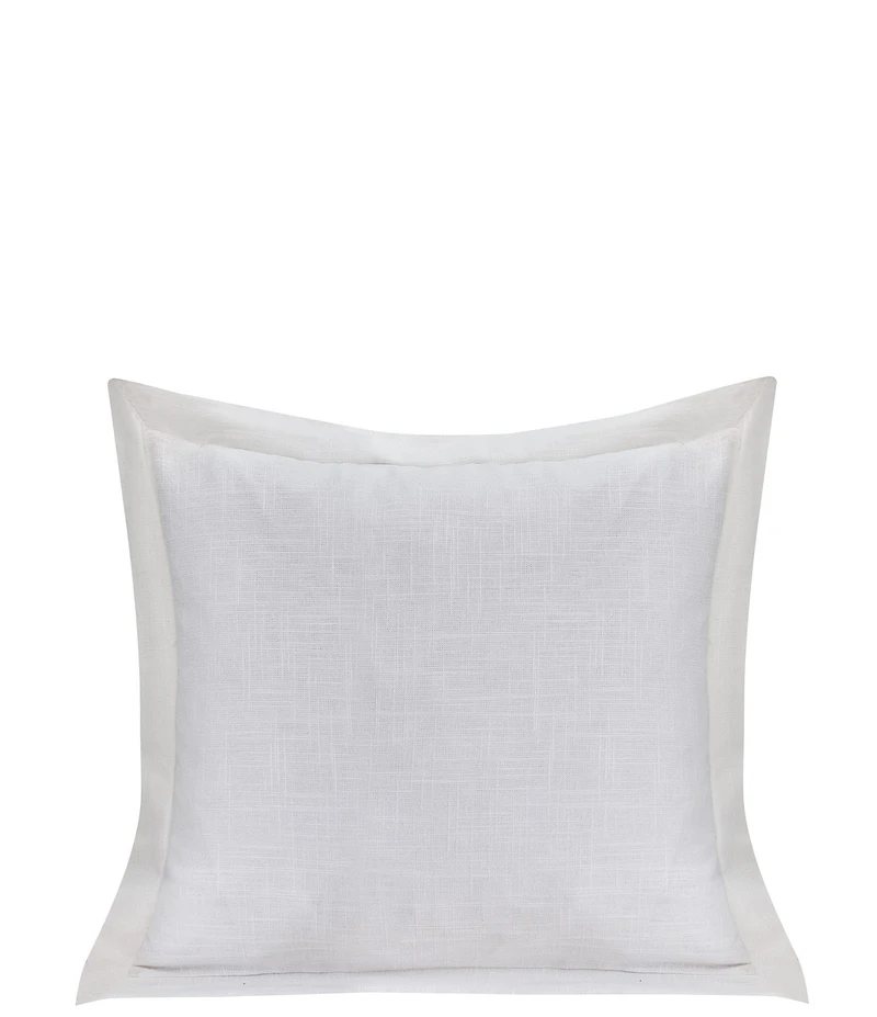 HiEnd Accents Luna Collection Single Flanged Washed Linen Pillow
