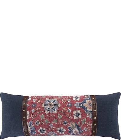 HiEnd Accents Melinda Medallion Floral Print Colorblock Lumbar Pillow