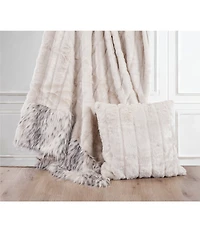 HiEnd Accents Oversized Faux Fur Snow Leopard Throw Blanket