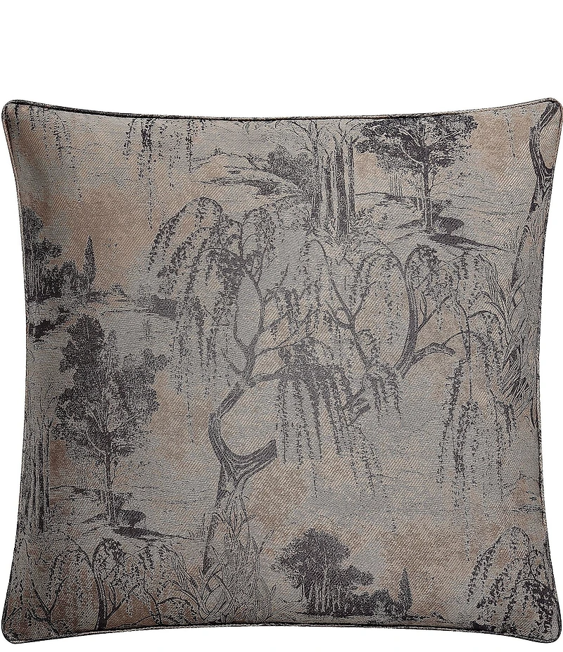HiEnd Accents Pastoral Jacquard Woven Metallic Euro Sham