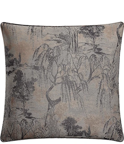 HiEnd Accents Pastoral Jacquard Woven Metallic Euro Sham
