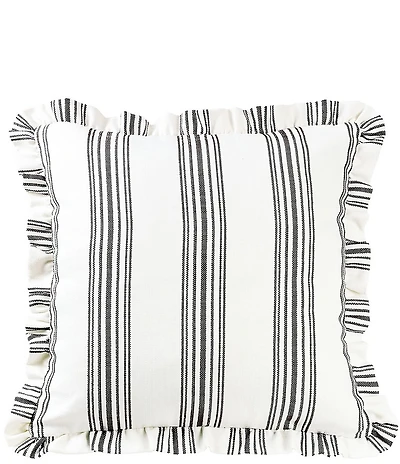 HiEnd Accents Prescott Striped Ruffle Euro Sham