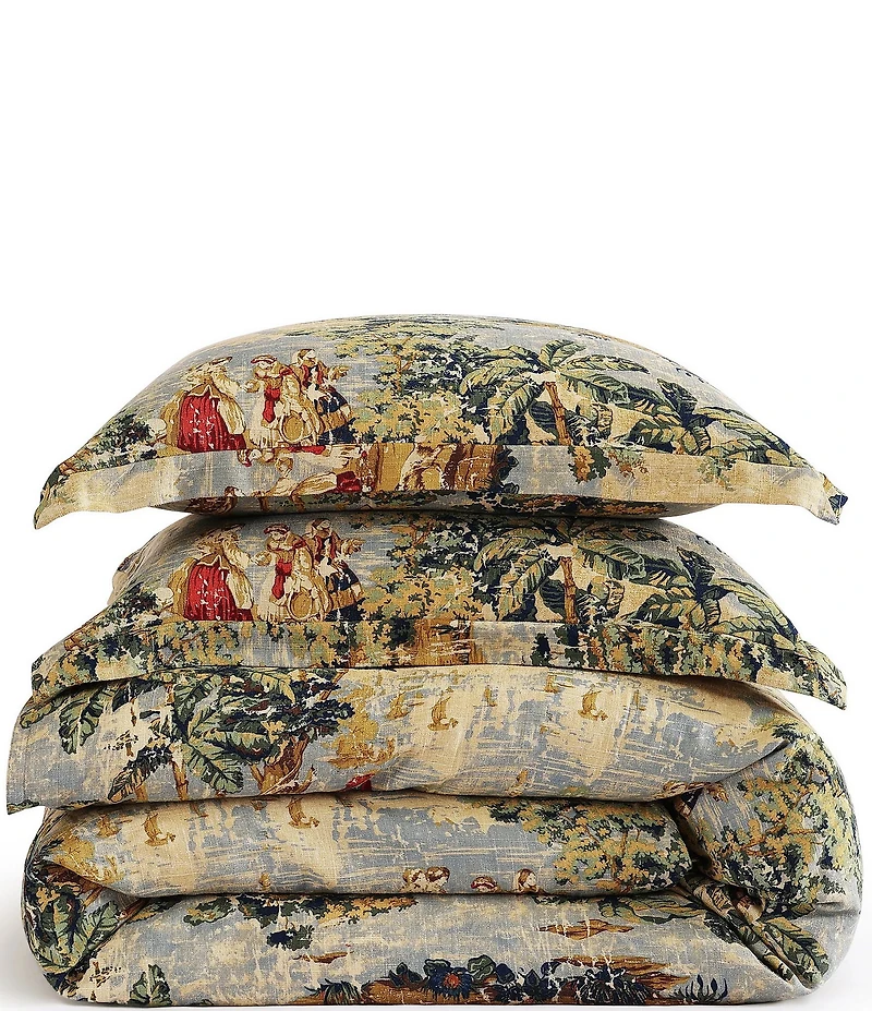 HiEnd Accents Provence Washed Linen Comforter Mini Set