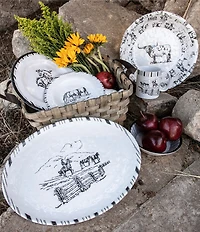 HiEnd Accents x Paseo Road Ranch Life Collection Melamine 14-Piece Dinnerware Set