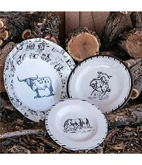 HiEnd Accents x Paseo Road Ranch Life Collection Melamine 14-Piece Dinnerware Set