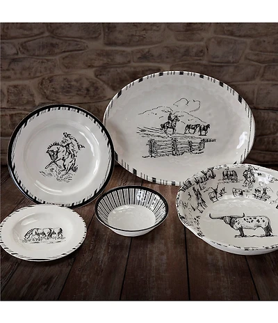 HiEnd Accents x Paseo Road Ranch Life Collection Melamine 14-Piece Dinnerware Set