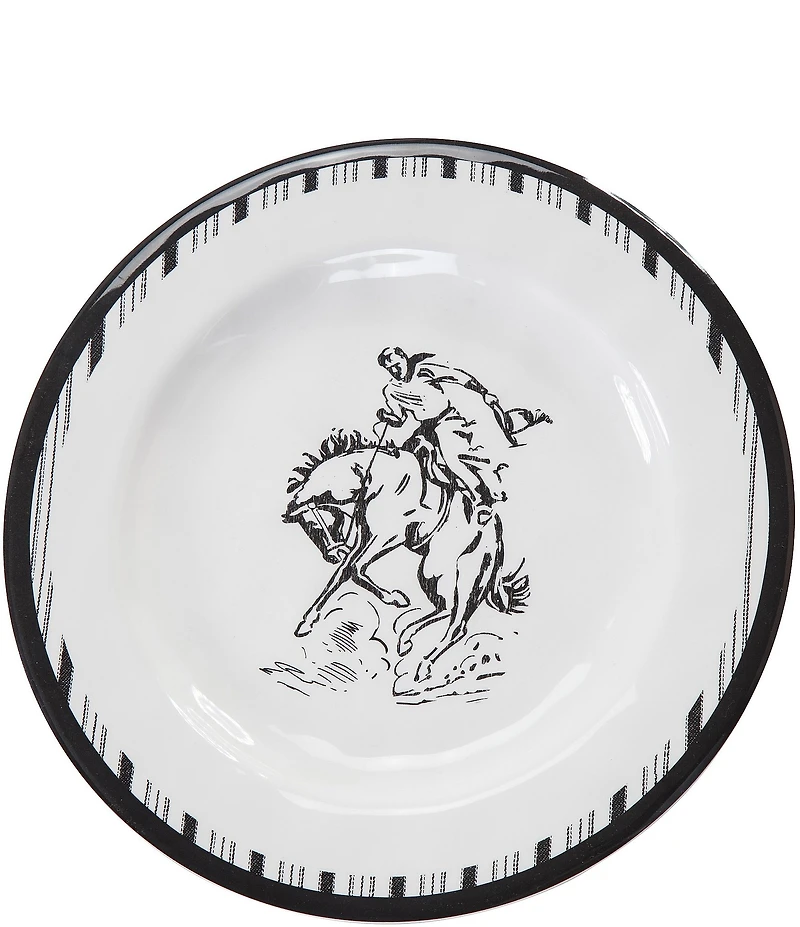 HiEnd Accents x Paseo Road Ranch Life Collection Melamine Dinner Plates, Set of 4